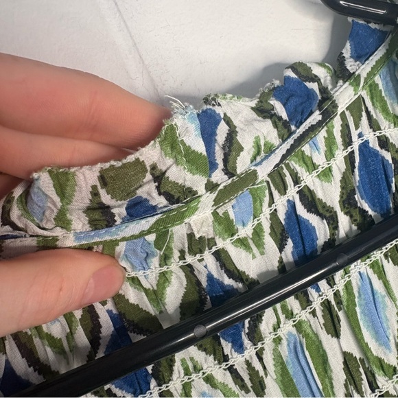 By Anthropologie Long-Sleeve V-Neck Ruffle Mini Dress Women’s Size Small Boho - Picture 6 of 9